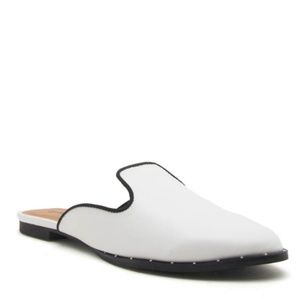 New Women's White Mule Ballerina Shoes!
